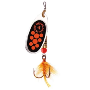 Блешня обертова Mepps Comet Black Fury Mouche №4 silver/orange