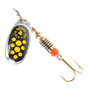 Блешня обертова Mepps Comet Black Fury №4 silver/yellow
