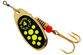 Блешня обертова Mepps Comet Black Fury №4 gold/chartreuse