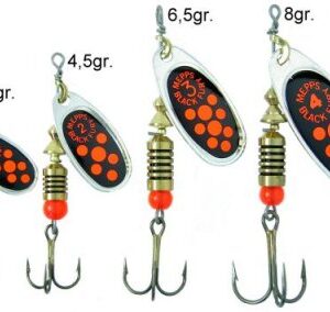 Блешня обертова Mepps Comet Black Fury №2 silver/orange